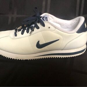 Nike Cortez Basic Jewel Trainers White Navy Men’s Shoes 10.5 Leather 512233-100